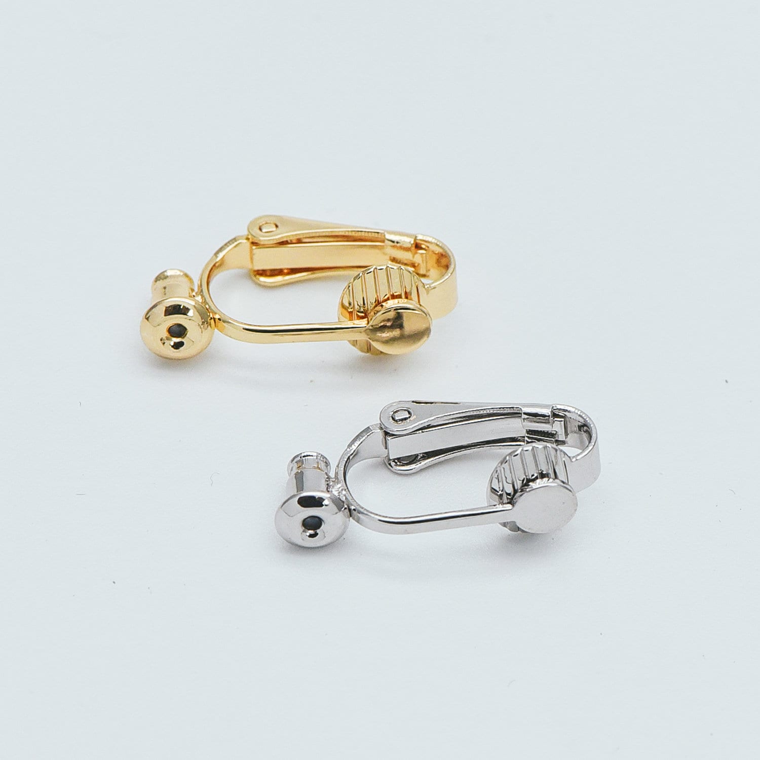 10pcs Gold/ Silver Clip-on Ear Wire, MAGIC Earring Clips, Can Hold Stud/ Threader Earrings (GB-472)